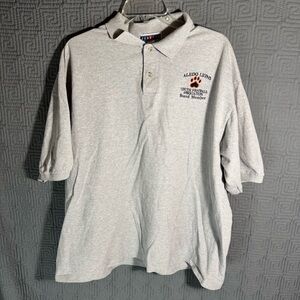 Jerzees Polo Shirt Mens Size XXL Vintage Aledo Lions Grey Gray 1999